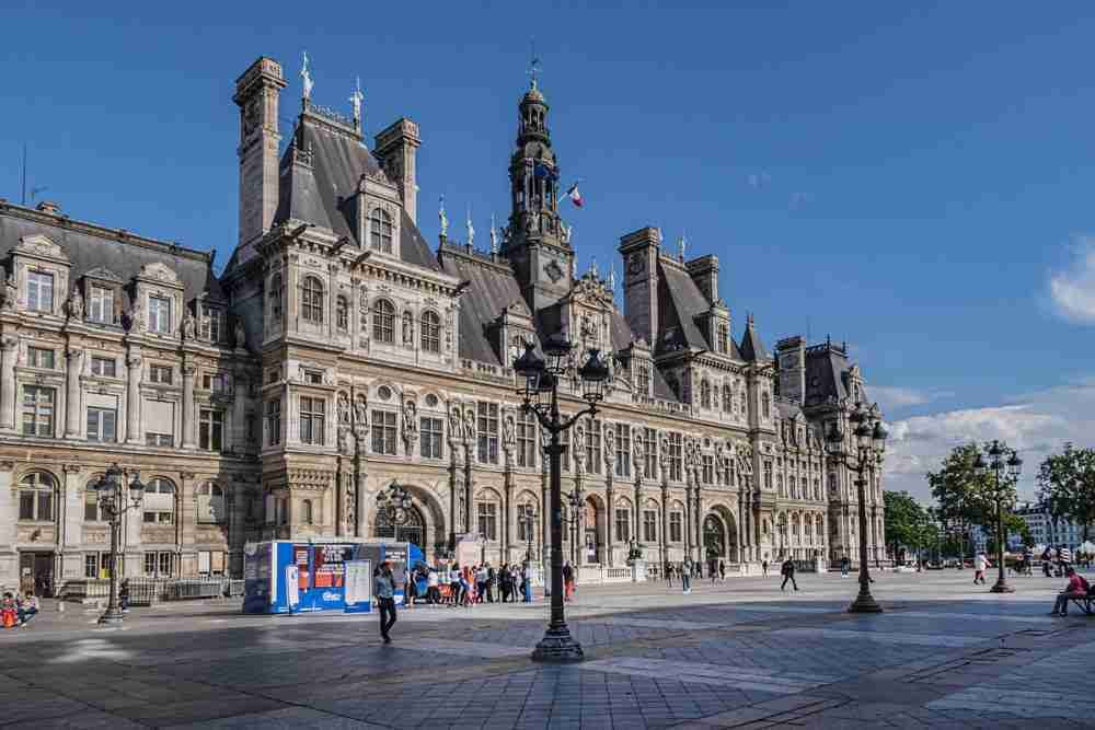 Hotel de Ville in Paris in France