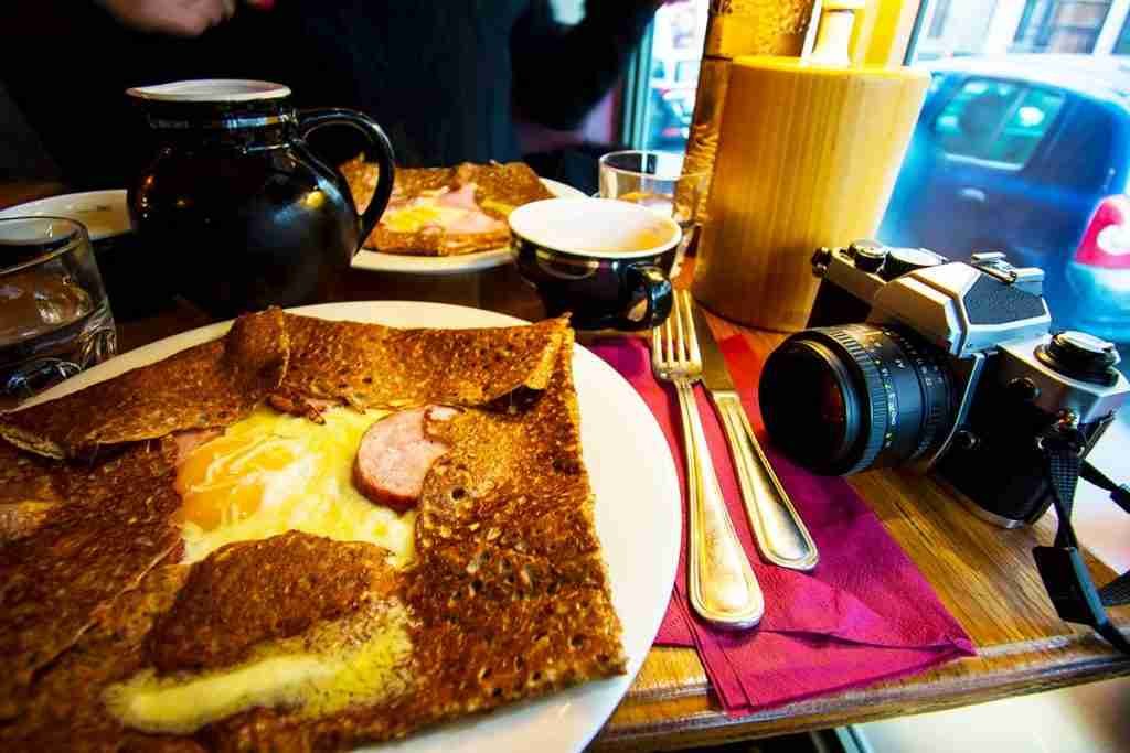 Galette is a simple and delicious option in Paris