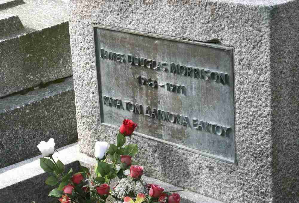 Jim Morrison grave at Pere Lachaise Cemetery
