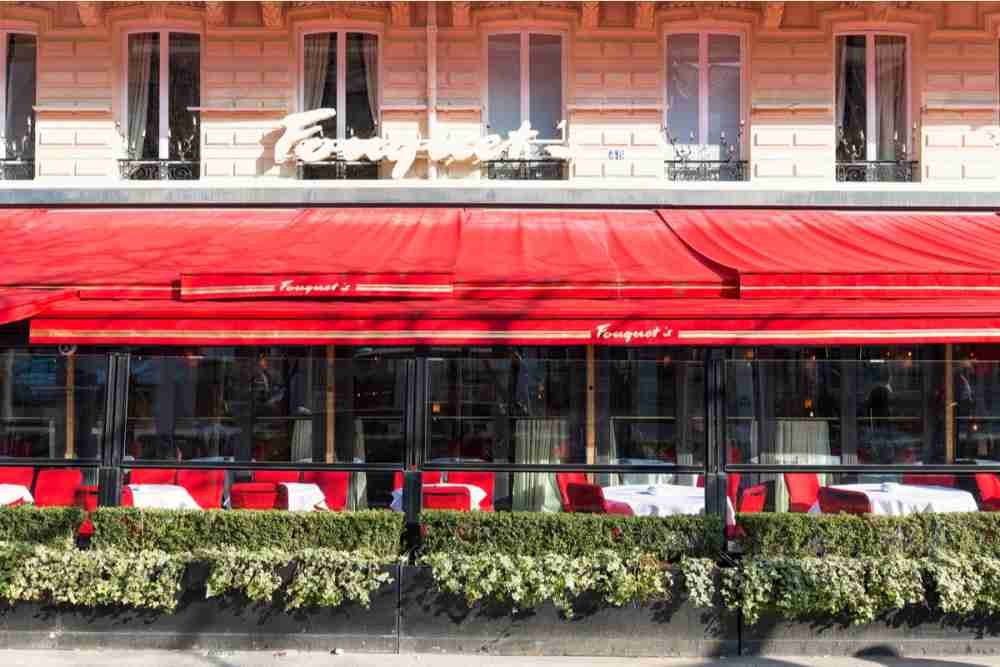 Le Fouquet's in Paris in France