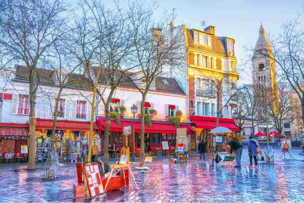 Place du Tertre in Paris in France