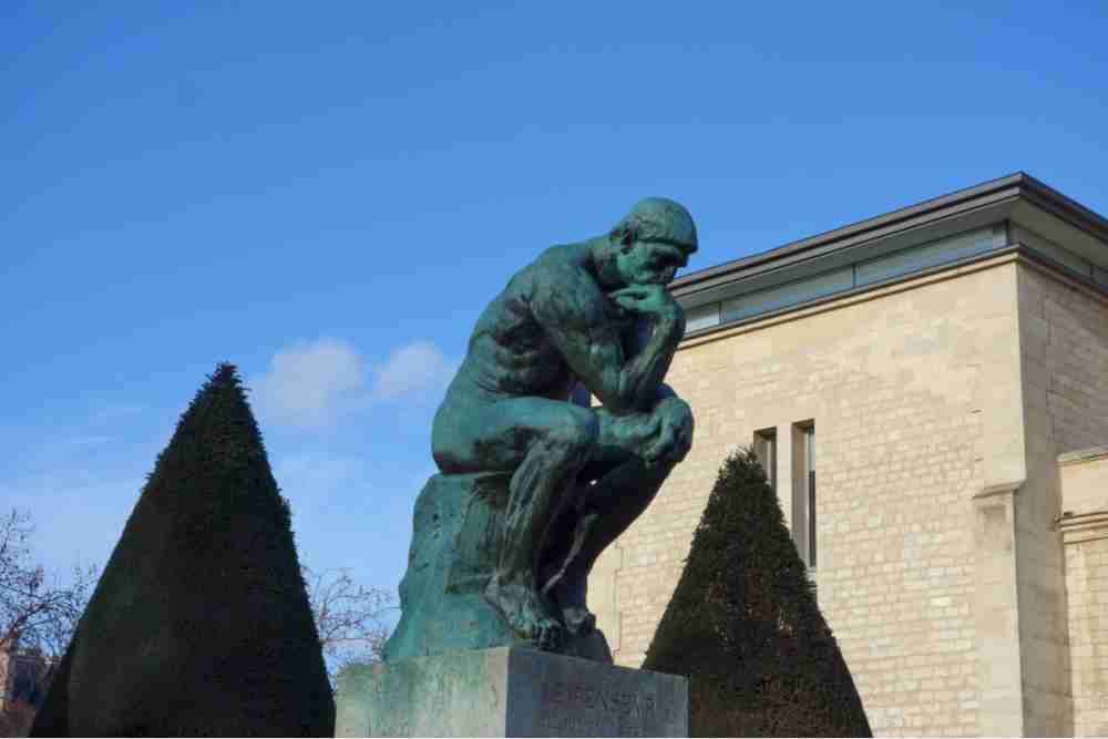 The Thinker in Paris in France