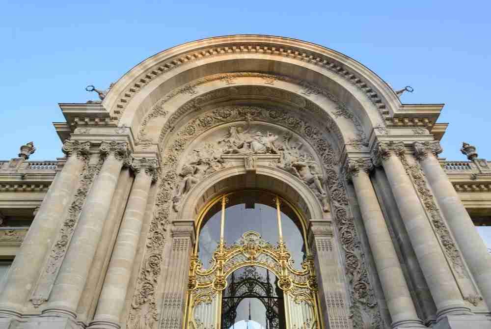 main gate- petit palais in paris in france