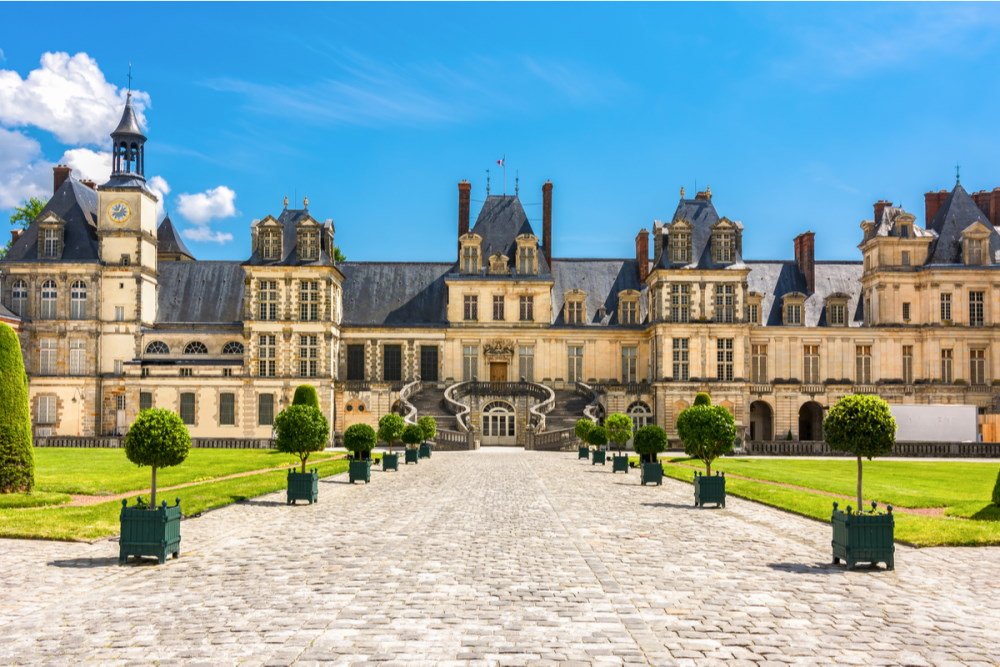 Fontainebleau castle in Paris in France