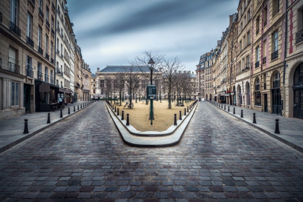La Place Dauphine in Paris in France