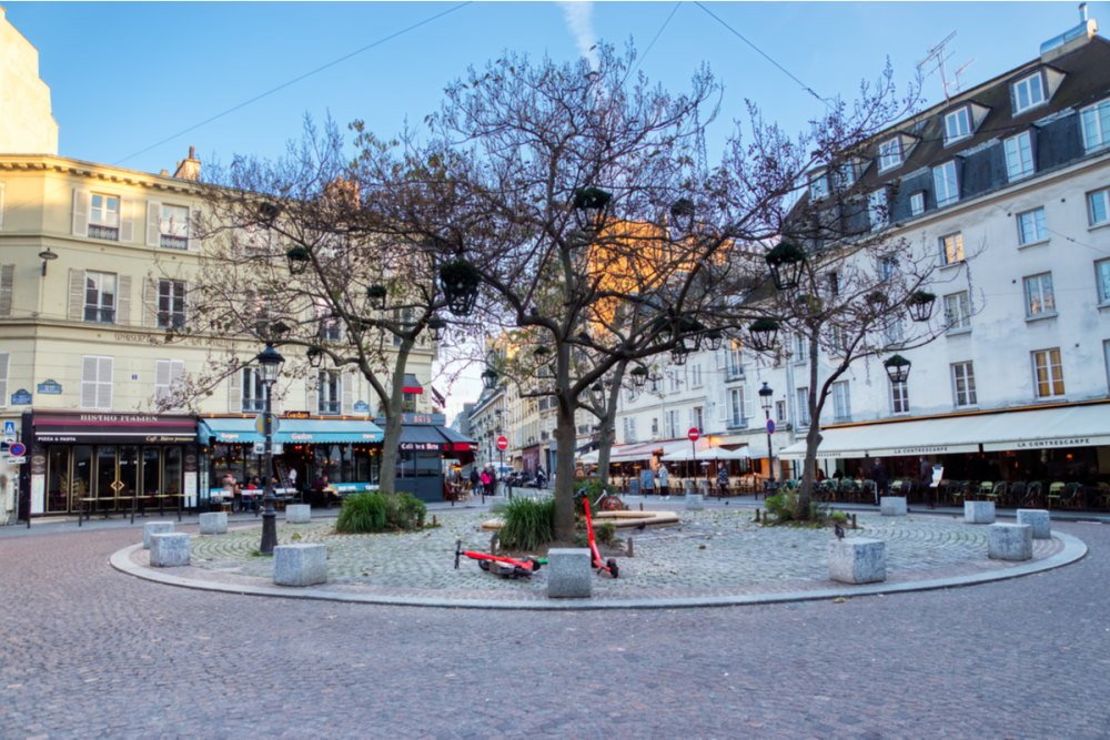 Place de la Contrescarpe in Paris in France