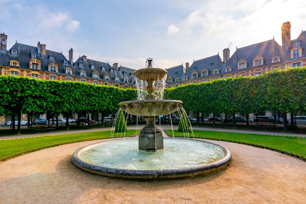 Place des Vosges in Paris in France