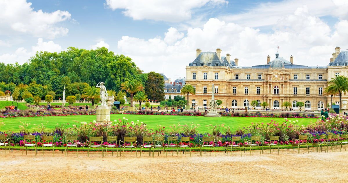 Luxembourg Gardens in Paris in France