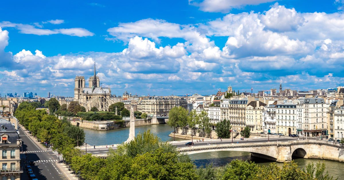 Île de la Cité in Paris in France