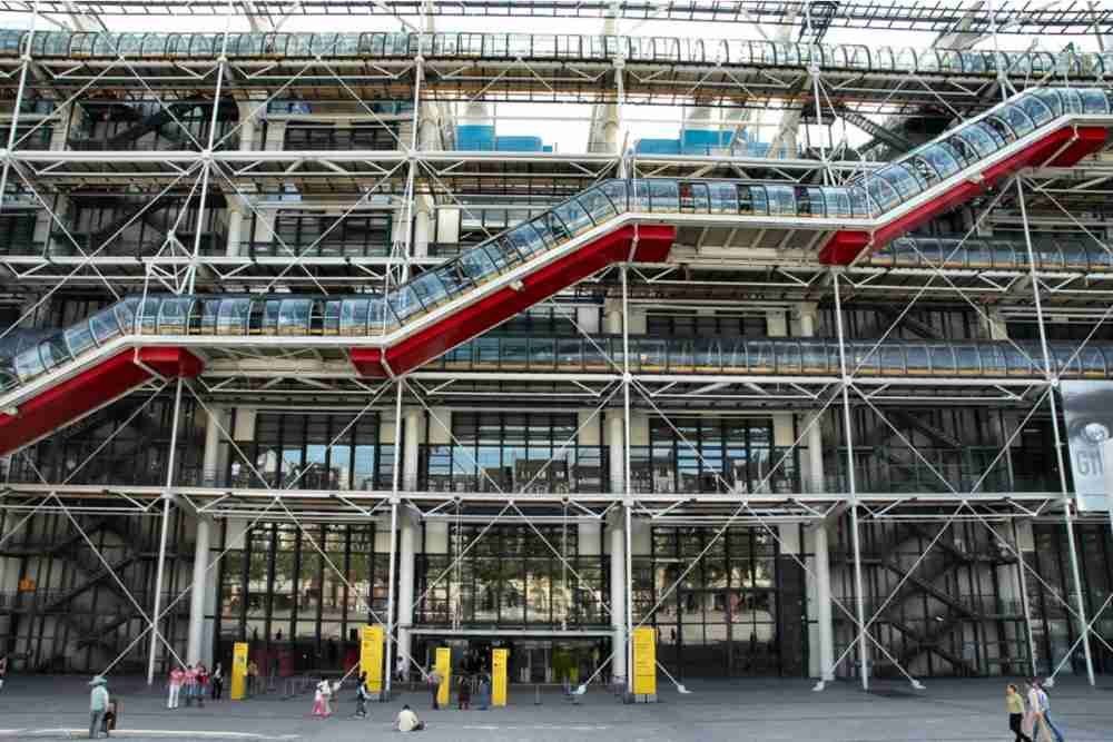 Das Kunstzentrum Pompidou in Paris in Frankreich