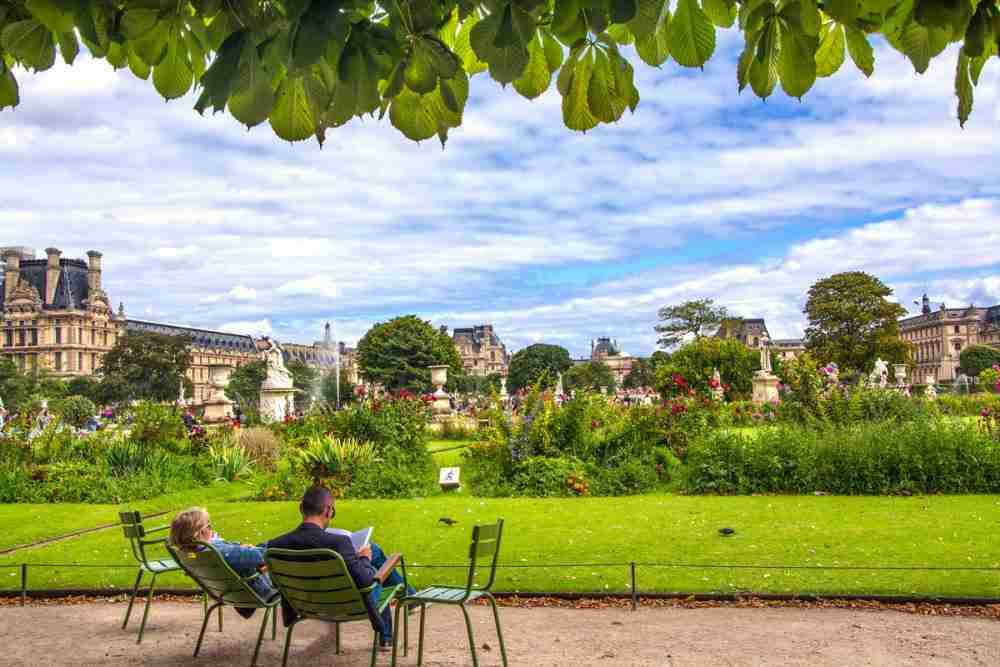 The Tuileries Garden in Paris in France
