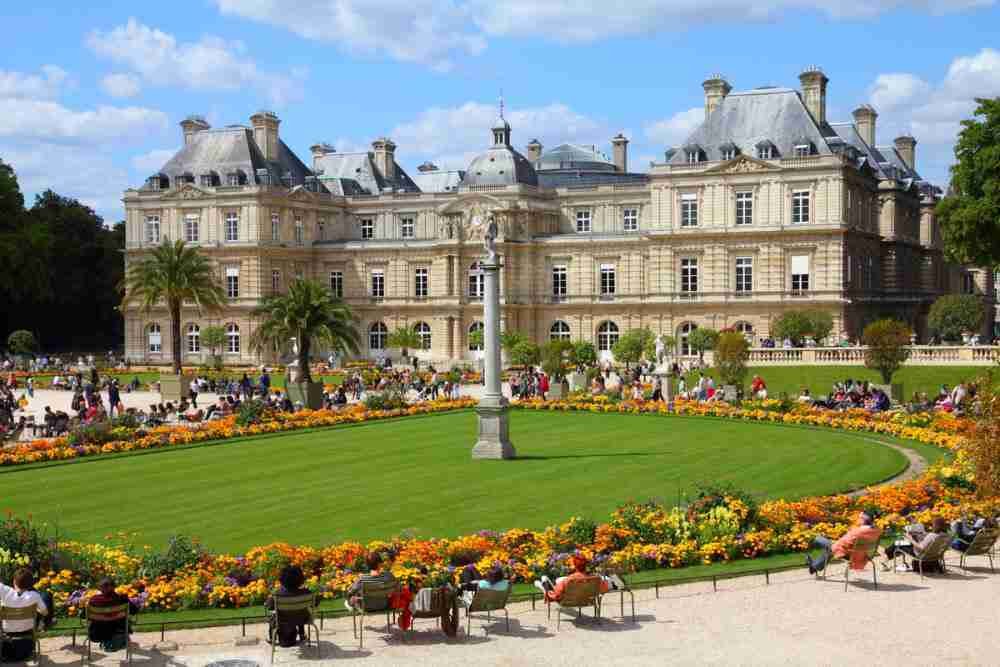 Luxembourg Gardens in Paris in France