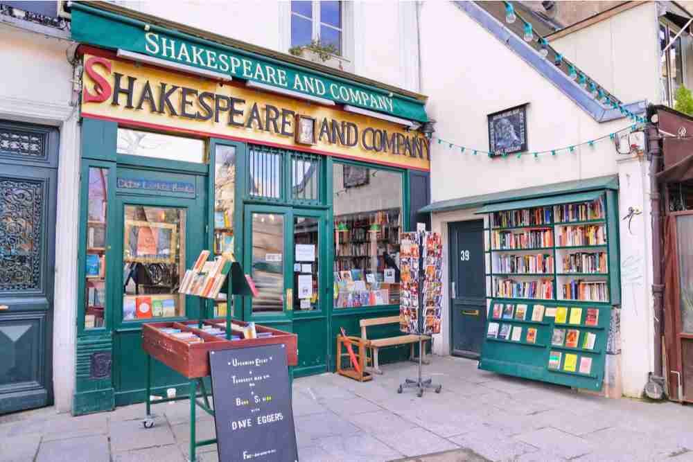 Shakespeare and Company in Paris in France