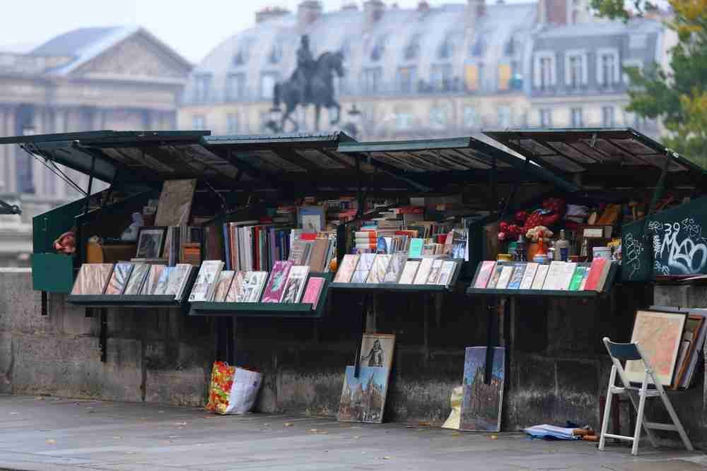 Pont Neuf Booksellers in Paris in France
