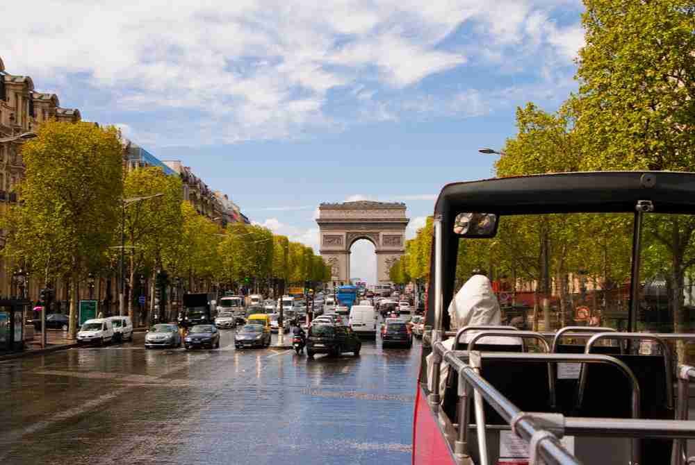 tour bus in Paris in France