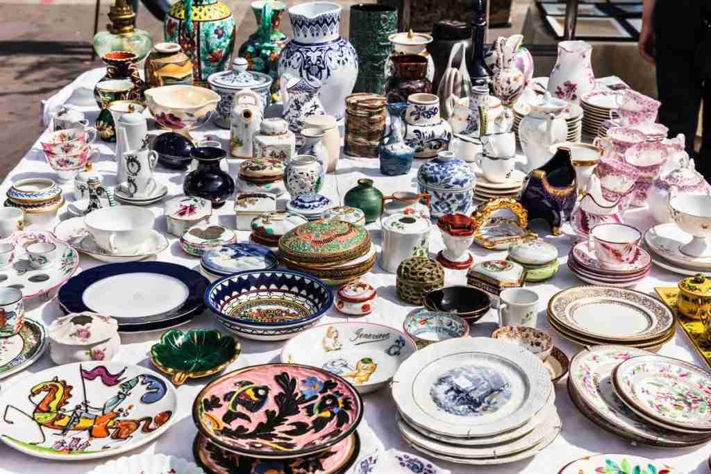 Serpette Flea Market in Paris in France