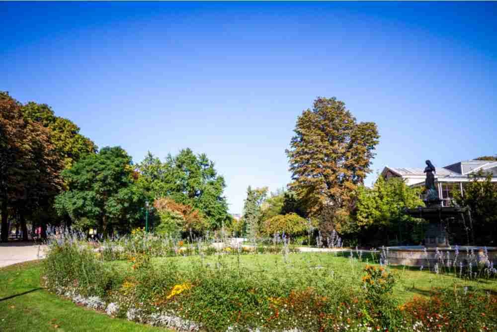The Champs Elysees Gardens in Paris in France
