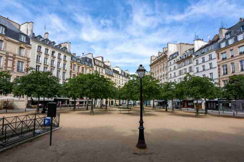 The Dauphine square in Paris in France