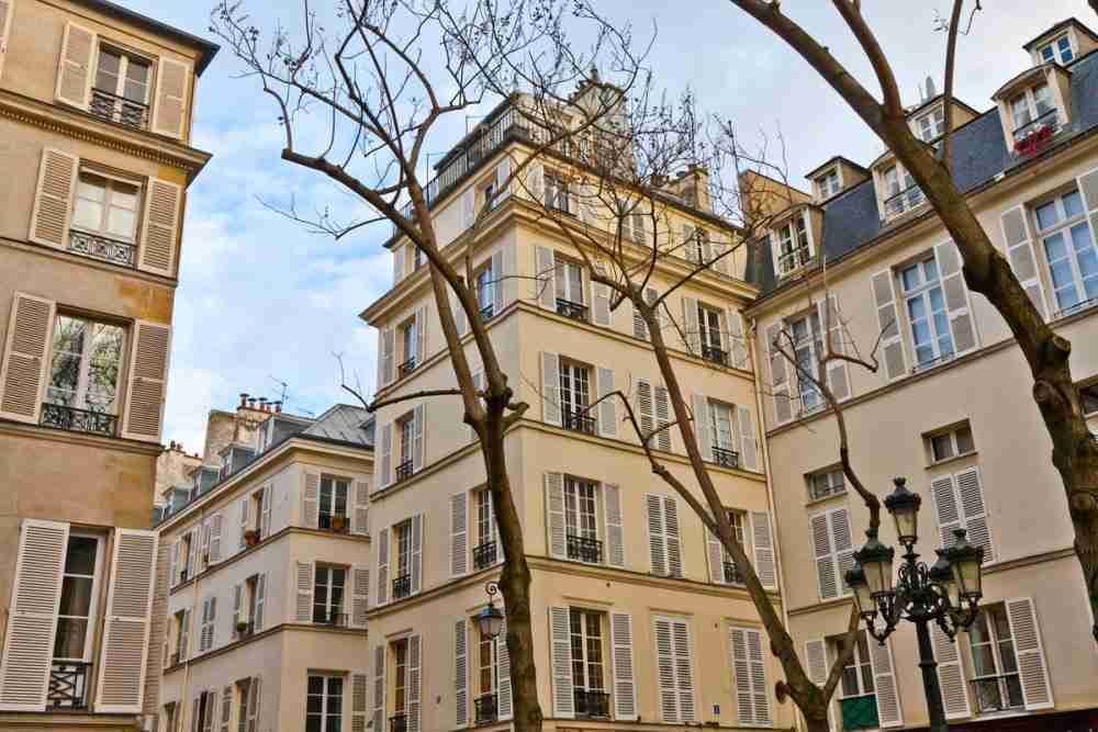 The Furstenberg square in Paris in France