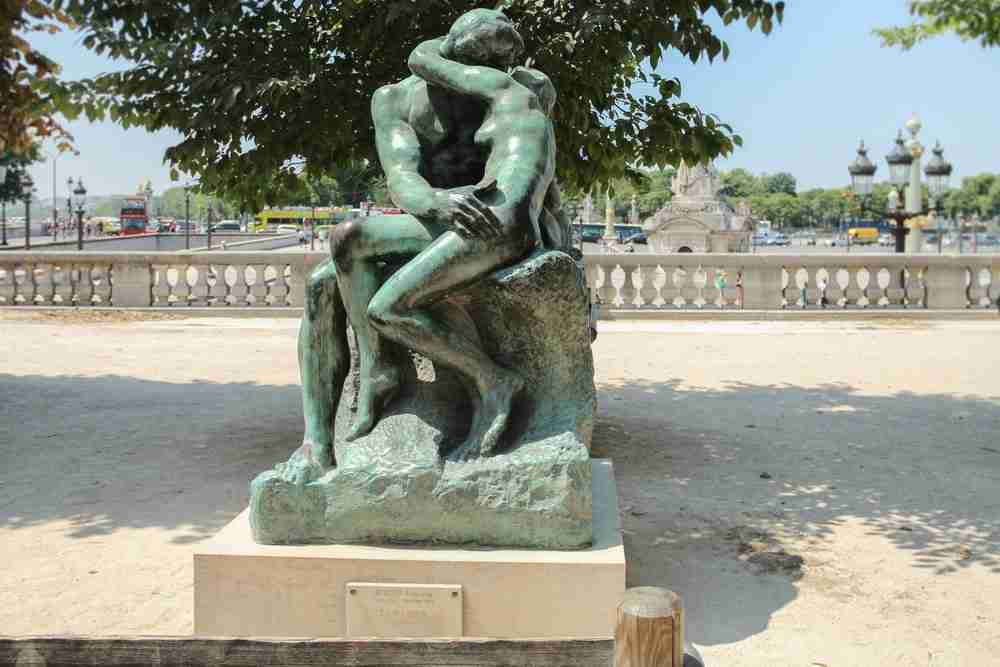 The Kiss by Rodin Orangerie Museum in Paris in France
