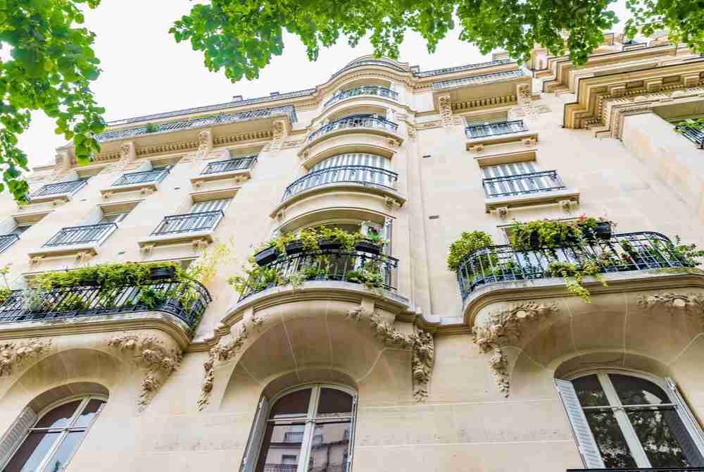 balconies in Paris in France