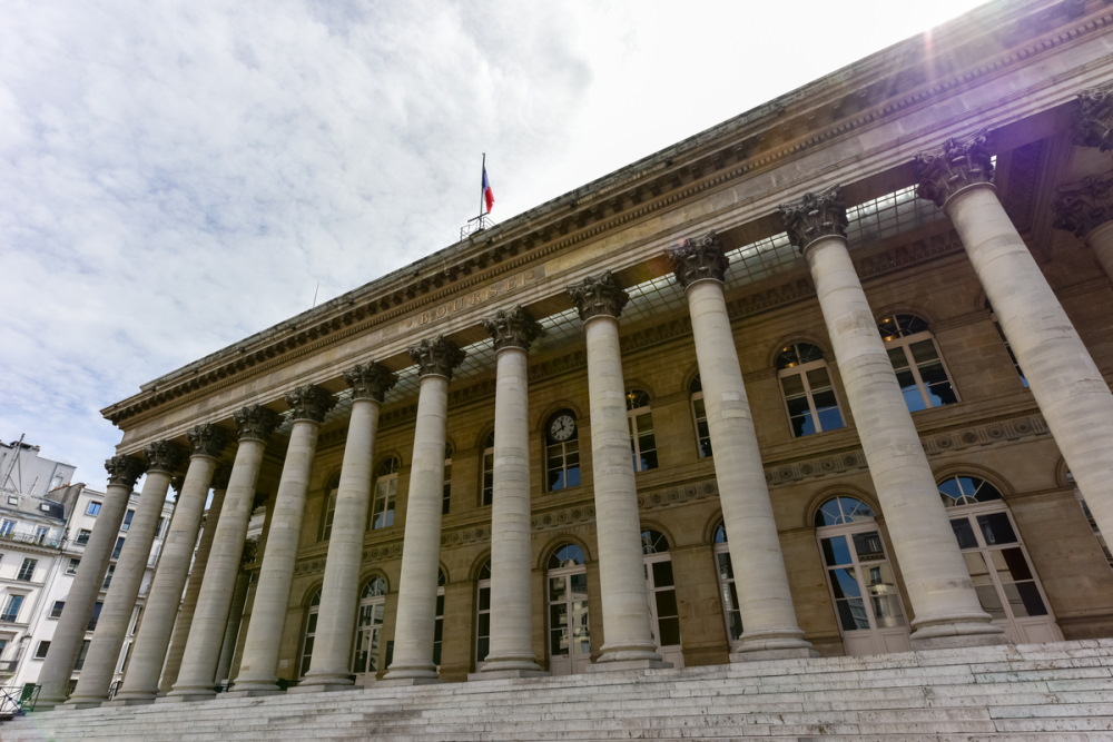 The Brongniart Palace in Paris in France