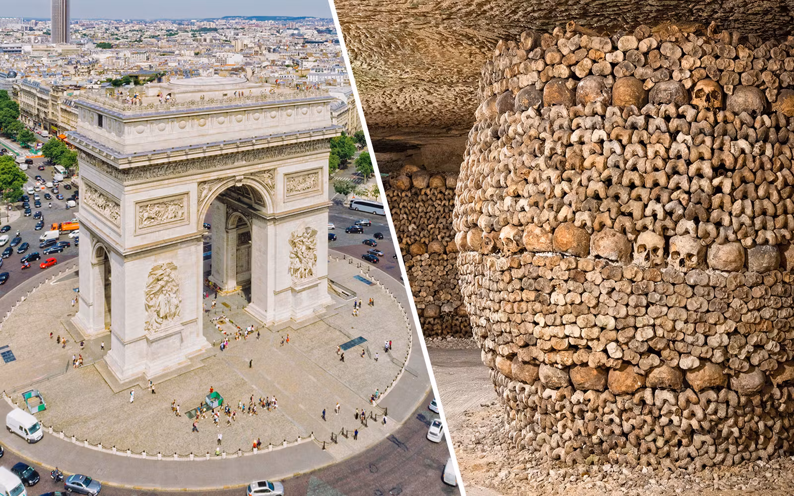 Paris Combo Tickets: Combo (Save 10%)- Arc de Triomphe with Rooftop Access + Paris Catacombs Entrance Tickets with Audio Guide ota